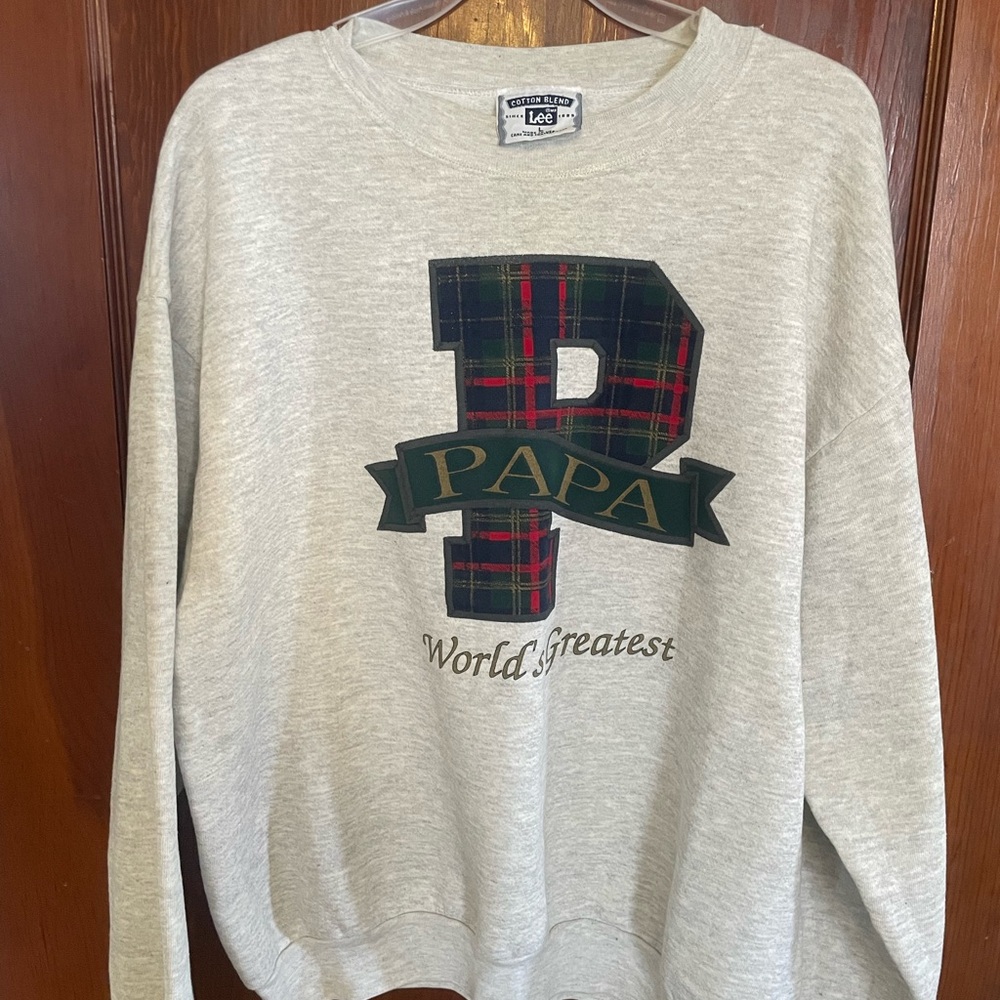Vintage Lee Gray 'Papa' Sweater